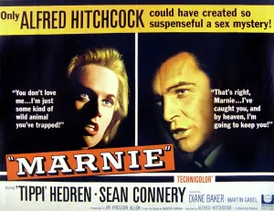 Newscannerlg Prints: MARNIE, Tippi Hedren, Sean Connery, 1964