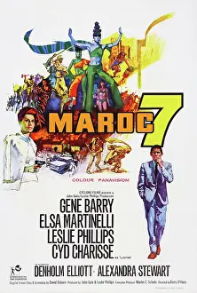 Charisse Prints: MAROC 7, US poster art, Cyd Charisse (gun), Gene Barry (right), 1967