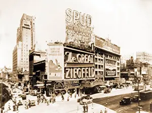 Marquee Prints: The marquee of the Astor Theater on Broadway at 57th street advertised the 1936 biopic