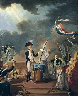 Rite Prints: Marquis de La Fayette in the 'Federation Day' celebration (fete de la Federation) in Champ de Mars
