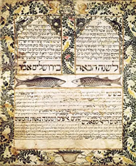 Fishes Prints: Marriage contract (ketubbah) between Kalman