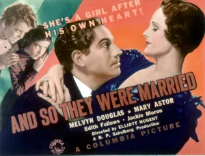 Moran Prints: AND SO THEY WERE MARRIED, Jackie Moran, Edith Fellows, Melvyn Douglas, Mary Astor, 1936
