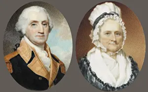 Ribbon Prints: Martha Washington, 1801, and George Washington