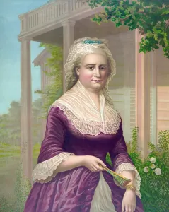 19th Century Portrait Prints: Martha Washington, colored lithograph ca. 1876