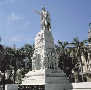 MARTI, Jos (1853-1895). Monument to the independece hero Jose Marti. Sculpture. SPAIN. Zaragoza. Academia General Militar (General Military Academy)