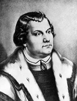 Priest Prints: Martin Luther (1483-1546), German monk whose teachings inspired the Lutheran and Protestant traditions
