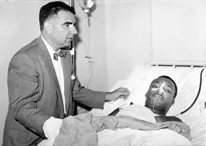 Civil Rights Prints: Martin Luther King Jr. in Harlem Hospital after stabbing in chest by letter opener