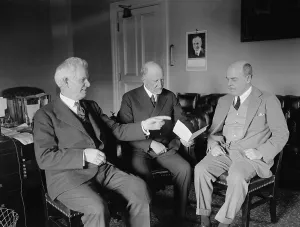 Nicholas Prints: Martin Madden, Frederick Gillett, and Nicholas Longworth meeting on May 22, 1924
