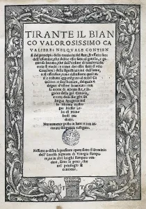 Valencian Prints: MARTORELL, Joanot (1413-1468). Knight and writer