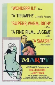 1955 Movies Prints: MARTY, US poster, Ernest Borgnine, 1955