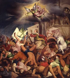 Banner Prints: Martyrdom of Saint Catherine, by Jacopo Da Ponte also known as Jacopo Bassano