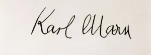 MARX, Karl (1818-1883). Karl Marx's signature. SPAIN. Barcelona. Biblioteca de Catalunya (National Library of Catalonia). AISA/Everett Collection**US SALES ONLY**