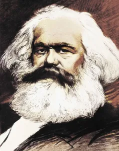 MARX, Karl (1818-1883). Portrait of Karl Marx. Engraving. ITALY. Milan. Civica Raccolta delle Stampe "Achille Bertarelli" (Achille Bertarelli collection of prints)