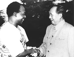 Beijing Prints: Marxist Kwame Nkrumah meeting Mao Zedong during a 1962 visit to Beijing