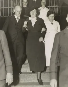Arsenic Prints: Mary Creighton (center), leaving Nassau County jail for Sing Sing Prison, Jan. 20, 1936