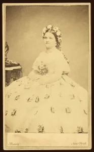 Mathew Prints: Mary Todd Lincoln (1818-1882), in her year as First Lady