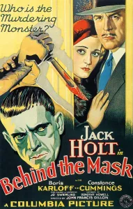Constance Prints: BEHIND THE MASK, Boris Karloff, Constance Cummings, Jack Holt, 1932