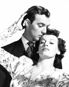 Emerson Prints: THE MASK OF DIMITRIOS, from left: Zachary Scott, Faye Emerson, 1944