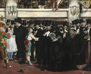 Lcgr1605 Prints: Masked Ball at the Opera, by Edouard Manet, 1873, French painting, oil on canvas