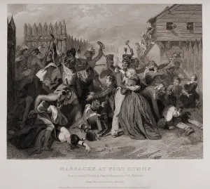 Native Americans Prints: Massacre at Fort Minns