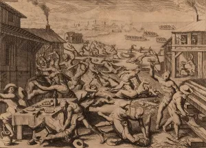 Axes Prints: MASSACRE AT JAMESTOWN, VIRGINIA