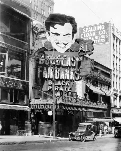 Convertible Prints: Massive sign promoting the screening of THE BLACK PIRATE with Douglas Fairbanks