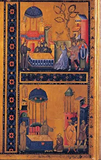 Miracles Prints: Master of the Treasure, St Francis and Four Posthumous Miracles