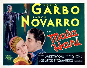 Kissing Cheek Prints: MATA HARI, from left, Greta Garbo, Ramon Novarro, 1931