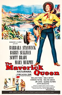 Cowgirl Prints: THE MAVERICK QUEEN, top left and right: Barbara Stanwyck