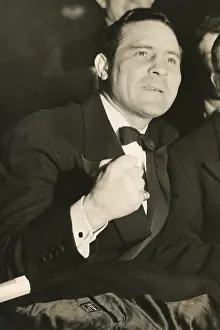 Heavyweights Prints: Max Baer watches the Ben Foord-Tommy Farr boxing match of March 3