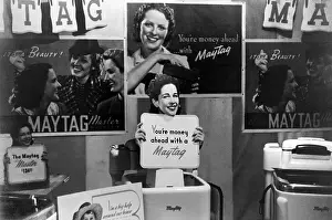Lcgr1409 Prints: Maytag clothes washer exhibit at the Champlain Valley Exposition