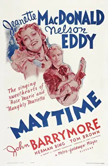 Nelson Prints: MAYTIME, US poster art, from left: Jeanette MacDonald, Nelson Eddy, 1937