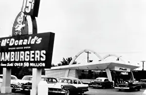 Dining Prints: A McDonalds restaurant, featuring a ten item menu built around a 15 cent hamburger