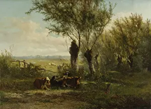 Cattle Prints: Meadow near Oosterbeek, by Gerard Bilders
