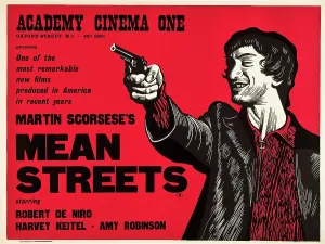 Pointing Gun Prints: MEAN STREETS, Robert De Niro on UK poster art, 1973