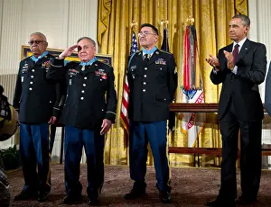 Medal Of Honor Prints: Medal of Honor ceremony honorees Sgt
