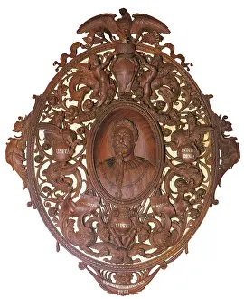 Carving Prints: Medallion with Portrait of Victor Emmanuel II