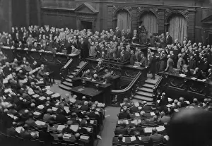 Germany Prints: Meeting of delegates in the Great Hall of the Reichstag, Nov. 1918