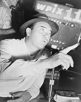 Hall Of Fame Prints: Mel Allen (1913-1996) sports announcer was the voice of the Yankees from 1940-1964