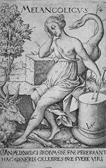 Insignia Prints: The Melancholic personality was depressed and thought to be caused by the dominance of the humor yellow bile