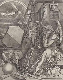 Compass Prints: Melancholy, by Johannes Wierix after Durer