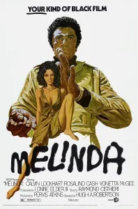 Calvin Prints: MELINDA, US poster, Calvin Lockhart, Rosalind Cash, 1972
