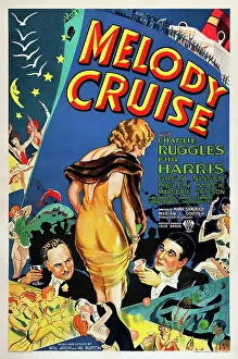 Harris Prints: MELODY CRUISE, US poster art, from left: Charles Ruggles, Helen Mack, Phil Harris, 1933