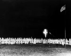 Oklahoma Prints: Members of the Ku Klux Klan meeting on private property on the outskirts of Oklahoma City to induct 350 new members