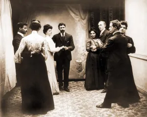 Courtship Prints: Members of the Monaghan Men's Irish Dancing Class and their partners perform the Irish quadrille