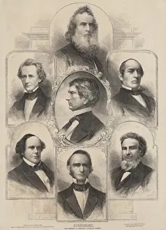 Cameron Prints: The members of President Lincolns Cabinet at the beginning of his first administration