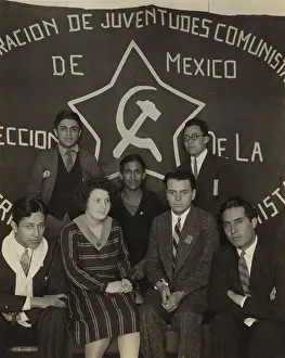 Banner Prints: Members of the Youth Communist League in Mexico City in 1929