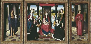 Flemings Prints: MEMLING, Hans (1433-1494). The Virgin and Child with Saints and Donors
