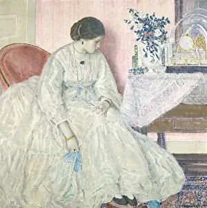 18 30 Years Old Prints: Memories, by Frederick Carl Frieseke, 1915, American impressionist painting, oil on canvas