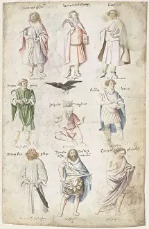 Parchment Prints: Nine men from Antiquity, by Barthelemy d Eyck